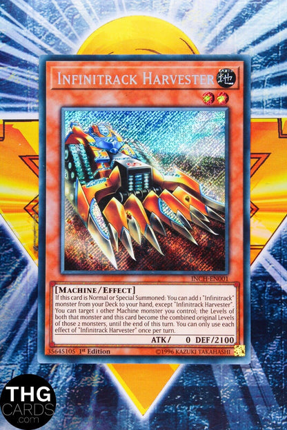 Infinitrack Harvester INCH-EN001 1st Edition Secret Rare Yugioh Card