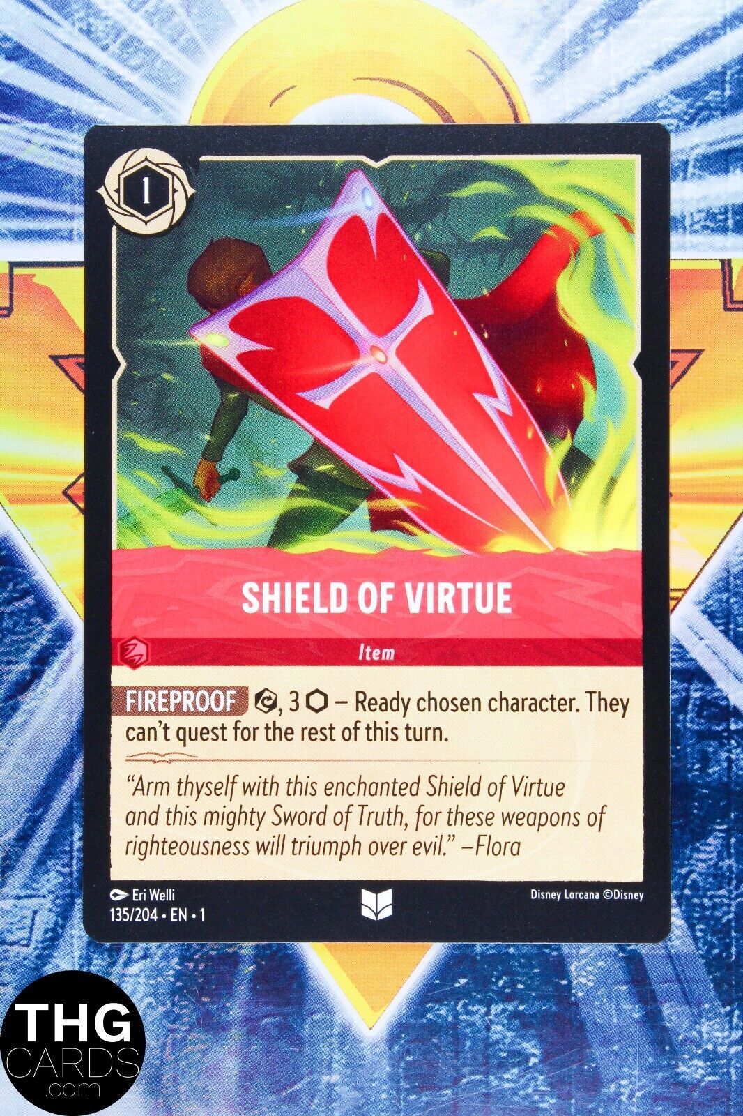 Shield of Virtue 135/204 Non Foil Uncommon Lorcana First Chapter Card