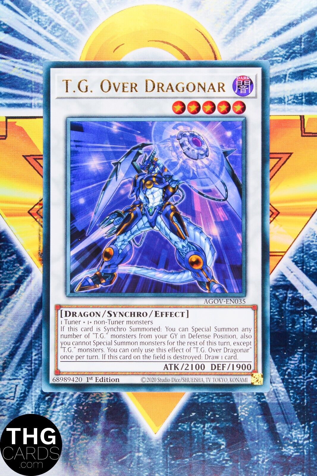 T.G. Over Dragonar AGOV-EN035 1st Edition Ultra Rare Yugioh Card