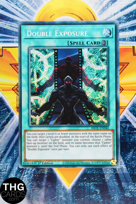 Double Exposure BROL-EN040 1st Edition Secret Rare Yugioh Card