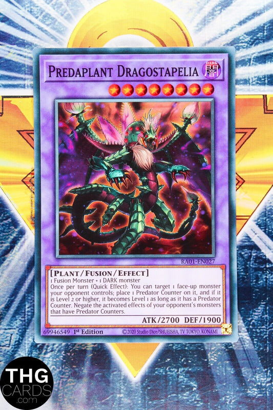 Predaplant Dragostapelia RA01-EN027 1st Edition Super Rare Yugioh Card