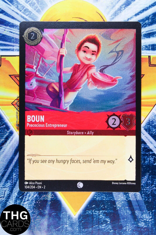 Boun, Precocious Entrepreneur 104/204 Foil Common Lorcana Rise Floodborn Card