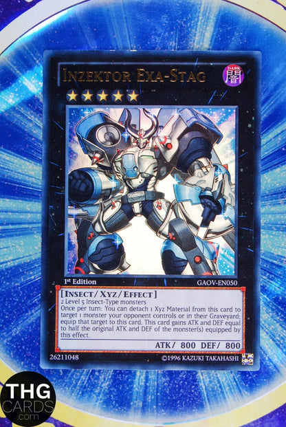 Inzektor Exa-Stag GAOV-EN050 1st Edition Ultra Rare Yugioh Card