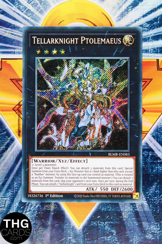 Tellarknight Ptolemaeus BLMR-EN083 1st Edition Secret Rare Yugioh Card
