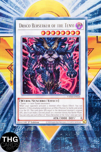 Draco Berserker of the Tenyi VASM-EN026 1st Edition Rare Yugioh Card Playset