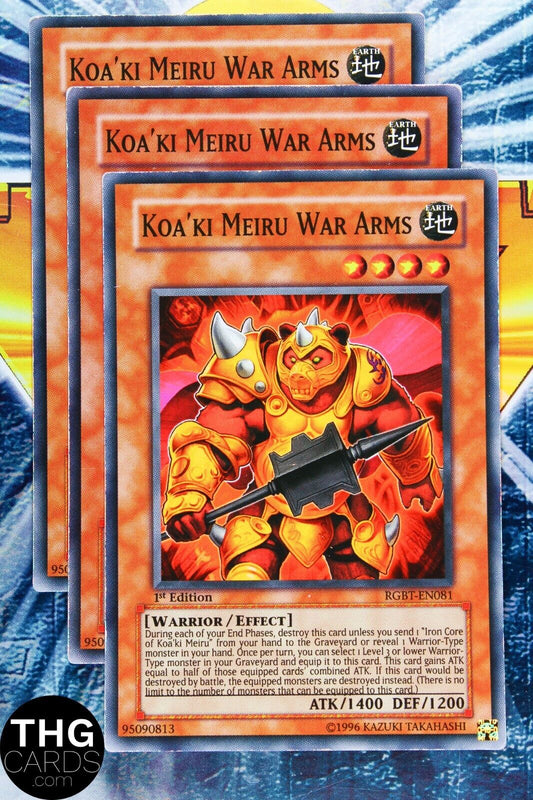 Koa'ki Meiru War Arms RGBT-EN081 Super Rare Yugioh Card Playset