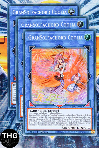 GranSolfachord Coolia CYAC-EN049 1st Edition Super Rare Yugioh Card Playset
