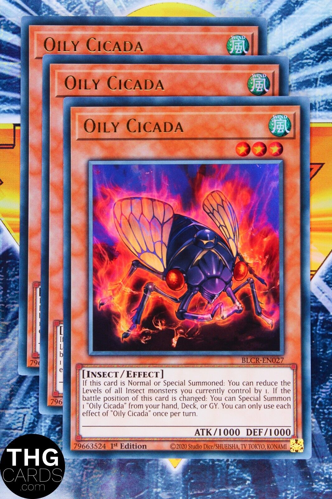 Oily Cicada BLCR-EN027 1st Edition Ultra Rare Yugioh Playset