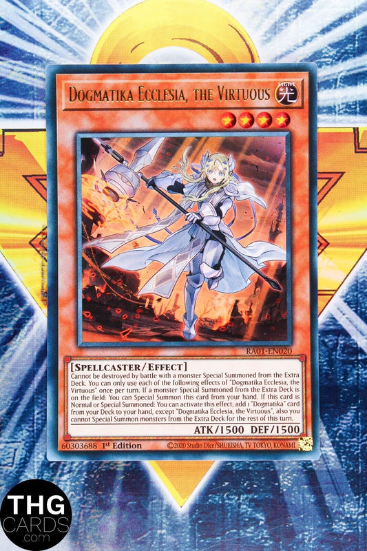 Dogmatika Ecclesia, the Virtuous RA01-EN020 1st Ultra Rare Yugioh Card