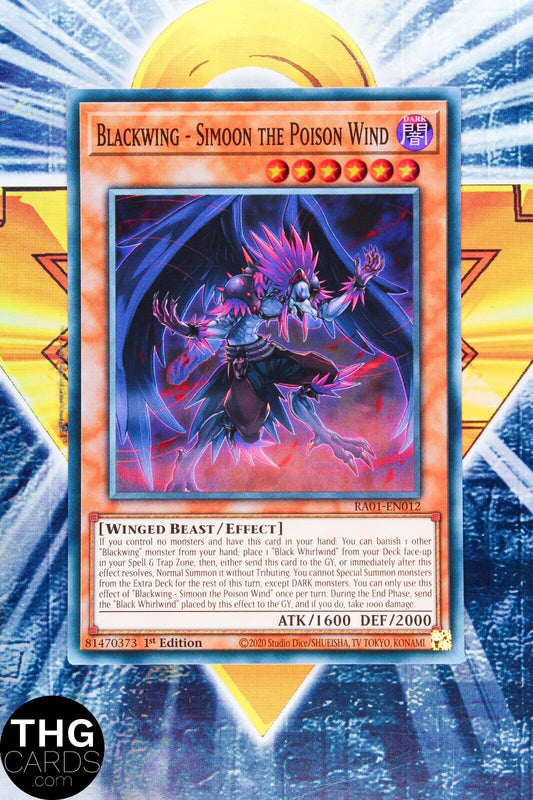 Blackwing - Simoon the Poison Wind RA01-EN012 1st Super Rare Yugioh Card