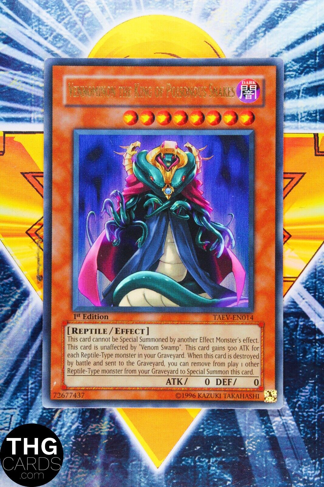 Vennominon the King of Poisonous Snakes TAEV-EN014 1st Ed Ultra Rare Yugioh Card