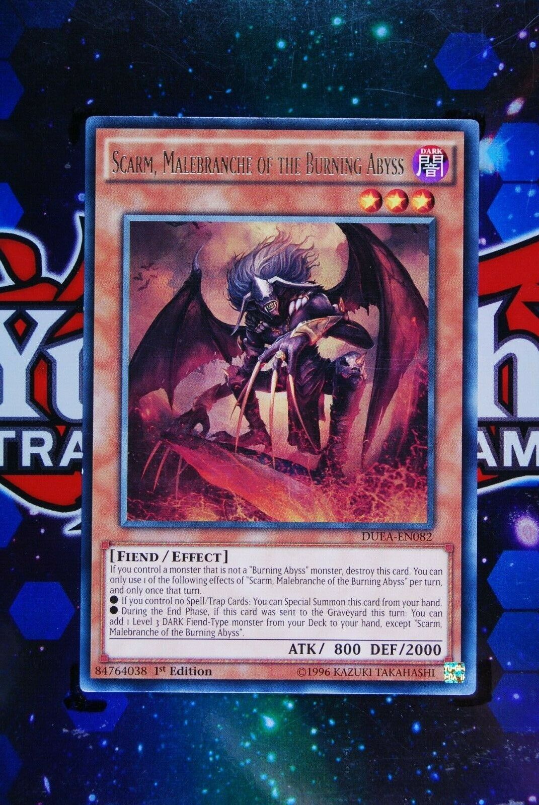 Scarm, Malebranche Of The Burning Abyss DUEA-EN082 1st Edition Rare Yugioh Card