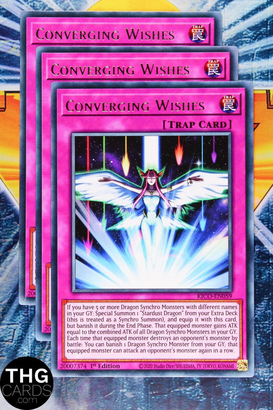 Converging Wishes KICO-EN059 1st Edition Rare Yugioh Card Playset