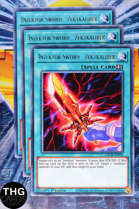 Inzektor Sword - Zektkaliber GRCR-EN056 1st Edition Rare Yugioh Card Playset