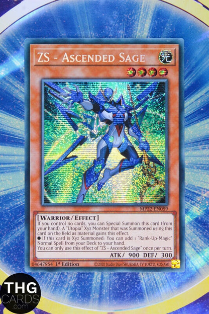 ZS - Ascended Sage MP22-EN059 1st Edition Secret Rare Yugioh Card