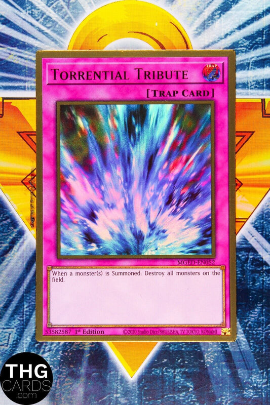 Torrential Tribute MGED-EN052 1st Ed Premium Gold Rare Yugioh Card