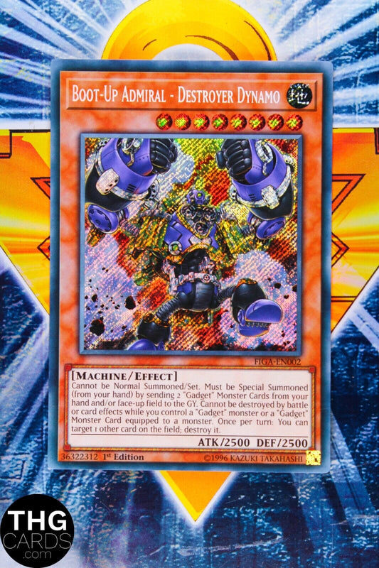 Boot-Up Admiral - Destroyer Dynamo FIGA-EN002 1st Ed Secret Rare Yugioh Card