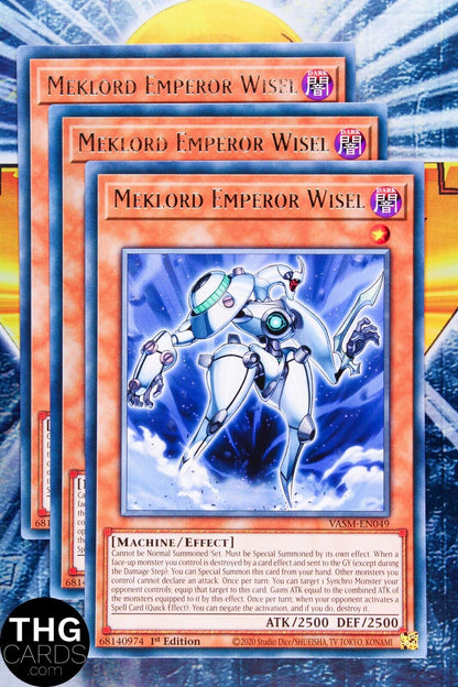 Meklord Emperor Wisel VASM-EN049 1st Edition Rare Yugioh Card Playset