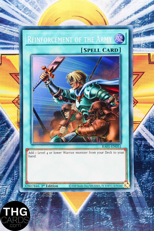 Reinforcement of the Army RA01-EN051 1st Edition Super Rare Yugioh Card