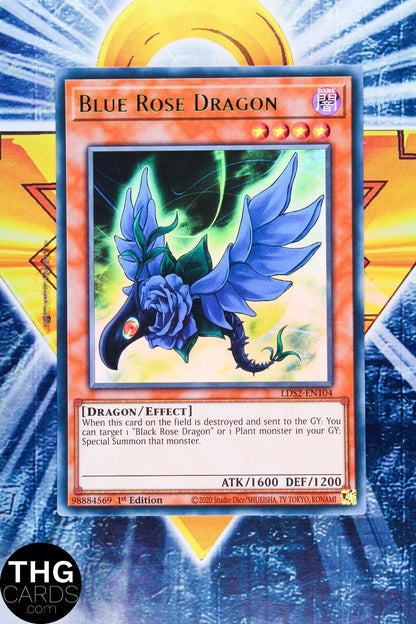 Blue Rose Dragon LDS2-EN104 1st Edition Green Ultra Rare Yugioh Card