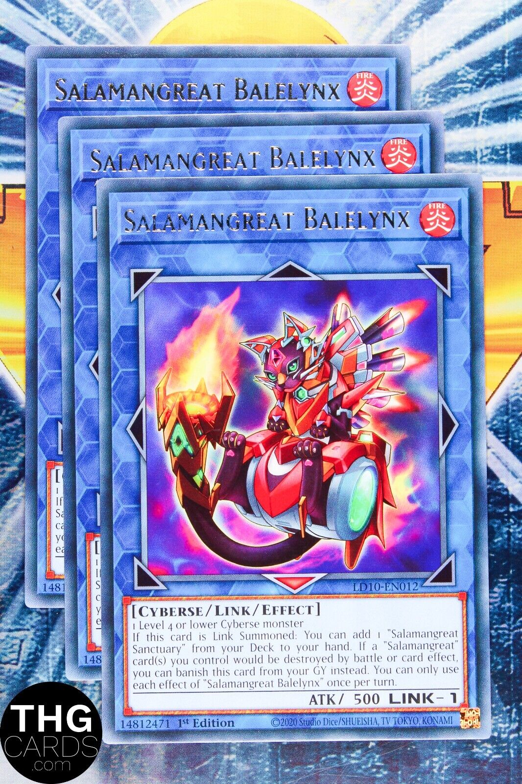 Salamangreat Balelynx LD10-EN012 1st Edition Rare Yugioh Card Playset