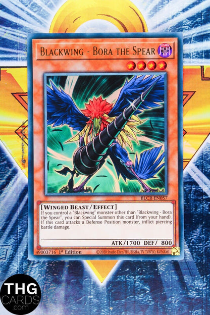 Blackwing - Bora the Spear BLCR-EN057 1st Edition Ultra Rare Yugioh