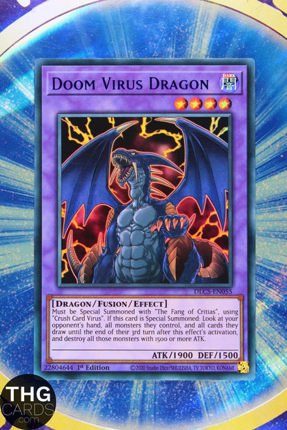 Doom Virus Dragon DLCS-EN055 1st Edition Ultra Rare Yugioh Card