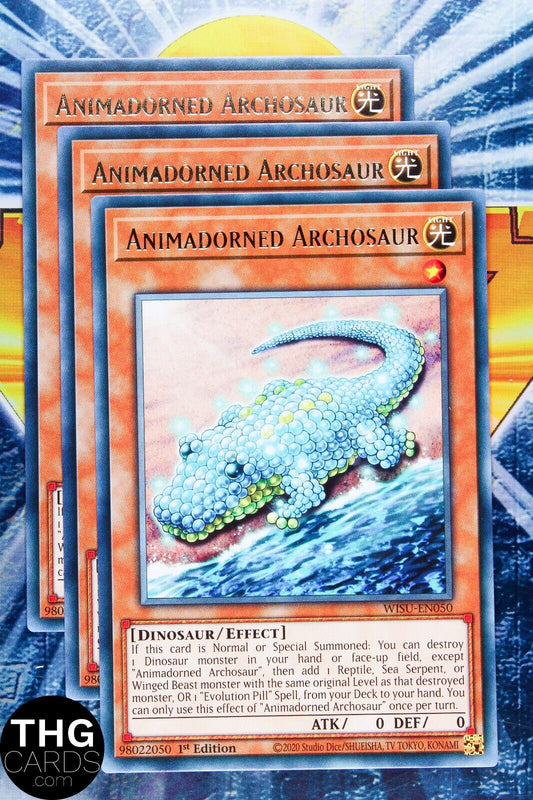 Animadorned Archosaur WISU-EN050 1st Edition Rare Yugioh Card Playset