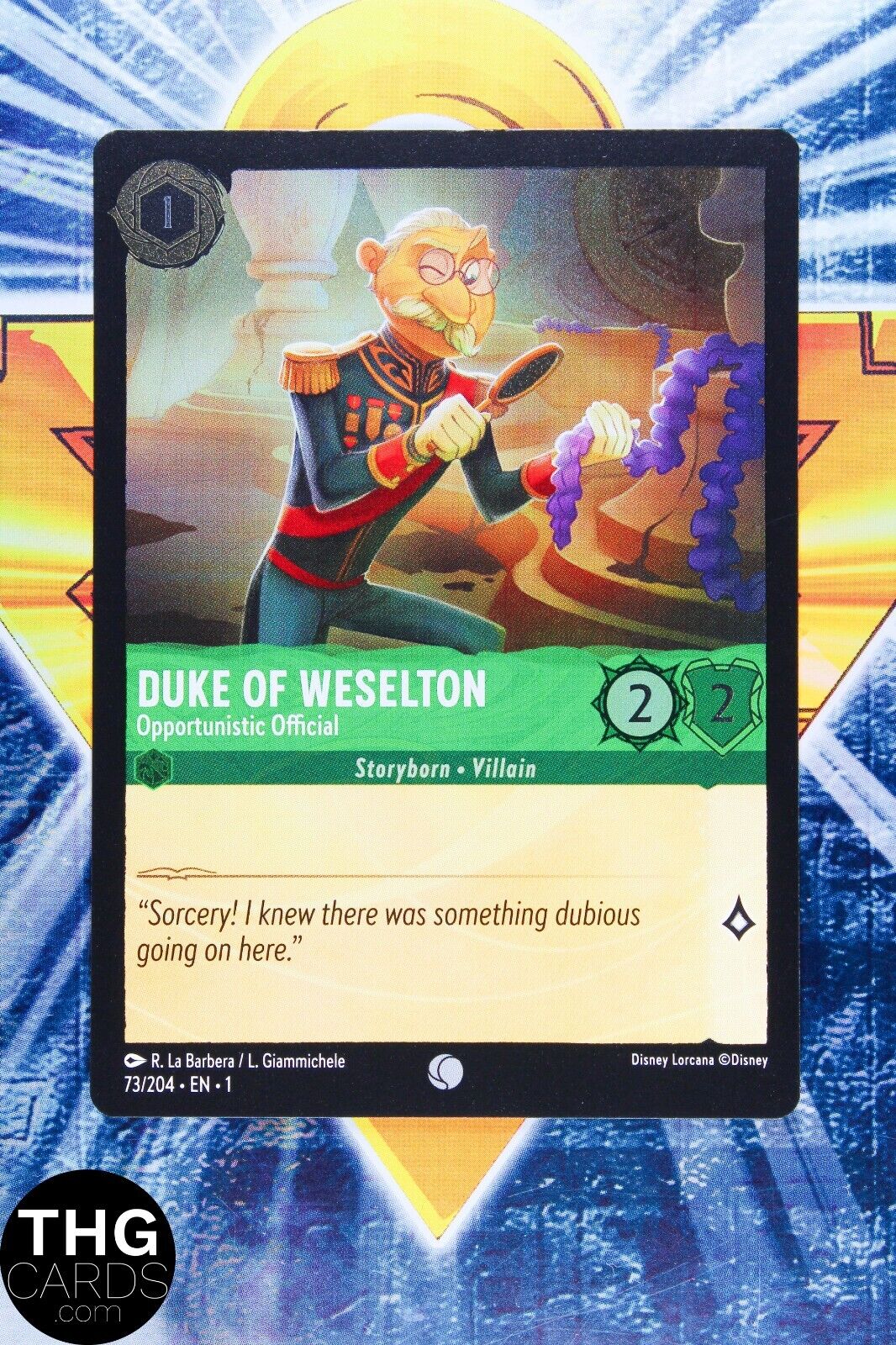 Duke of Weselton, Opportunistic Official 73/204 Foil Common Lorcana Card