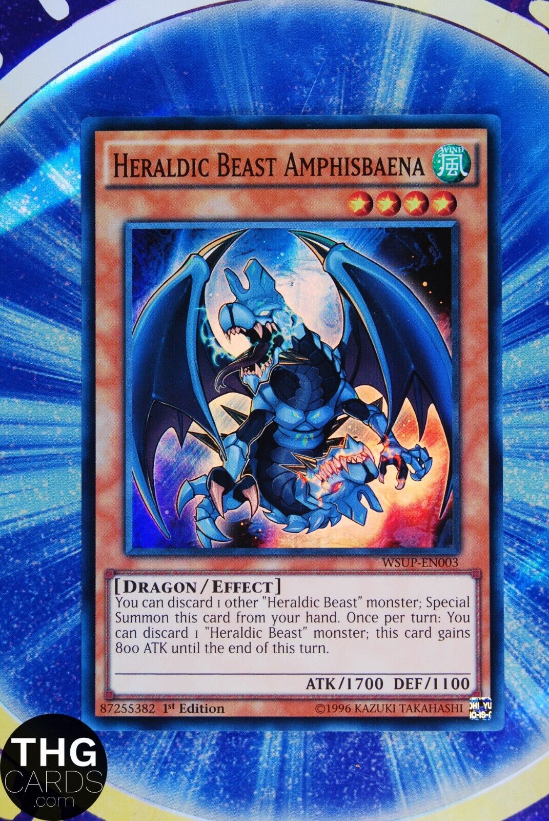 Heraldic Beast Amphisbaena WSUP-EN003 1st Edition Super Rare Yugioh Card