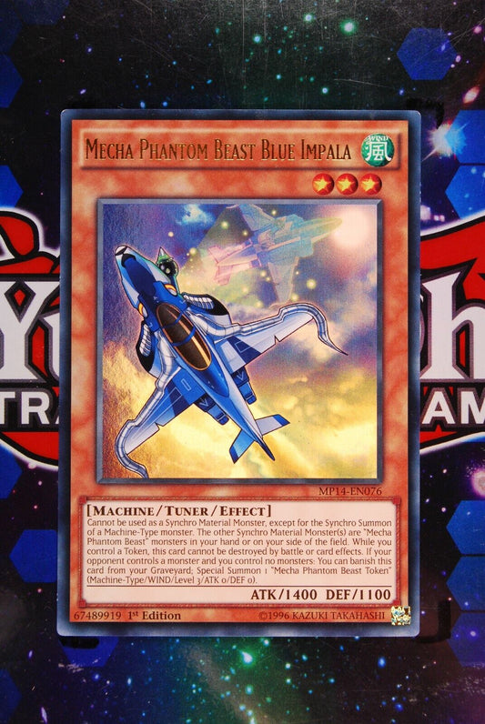 Mecha Phantom Beast Blue Impala MP14-EN076 1st Edition Ultra Rare Yugioh Card