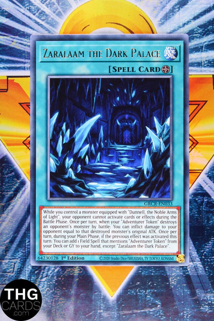 Zaralaam the Dark Palace GRCR-EN033 1st Edition Rare Yugioh Card Playset