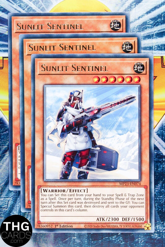 Sunlit Sentinel MP23-EN074 1st Edition Rare Yugioh Card Playset