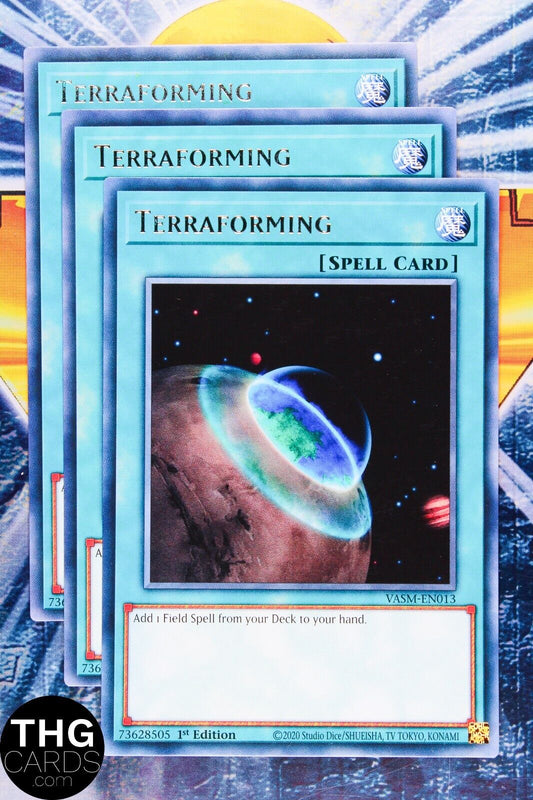 Terraforming VASM-EN013 1st Edition Rare Yugioh Card Playset