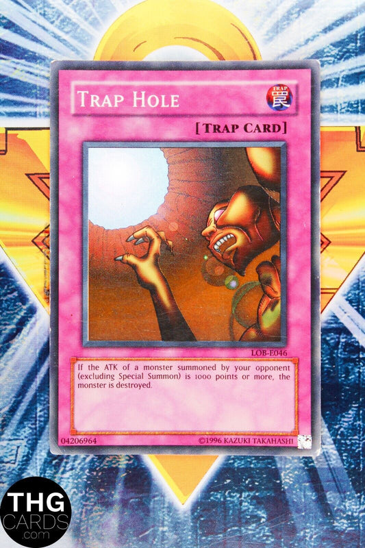 Trap Hole LOB-E046 Super Rare Yugioh Card 2