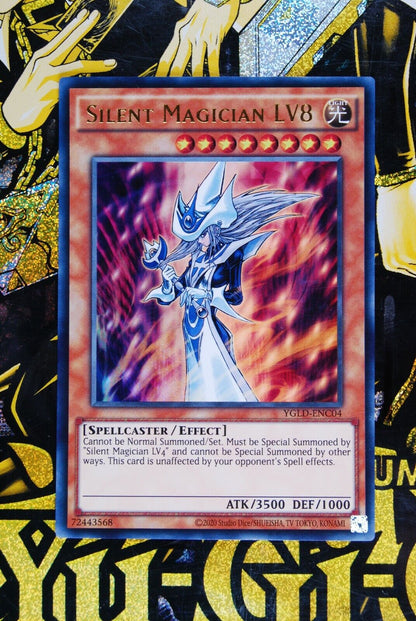 Silent Magician LV8 YGLD-ENC04 Ultra Rare Yugioh Card