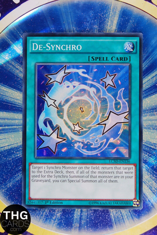 De-Synchro LC5D-EN136 1st Edition Super Rare Yugioh Card