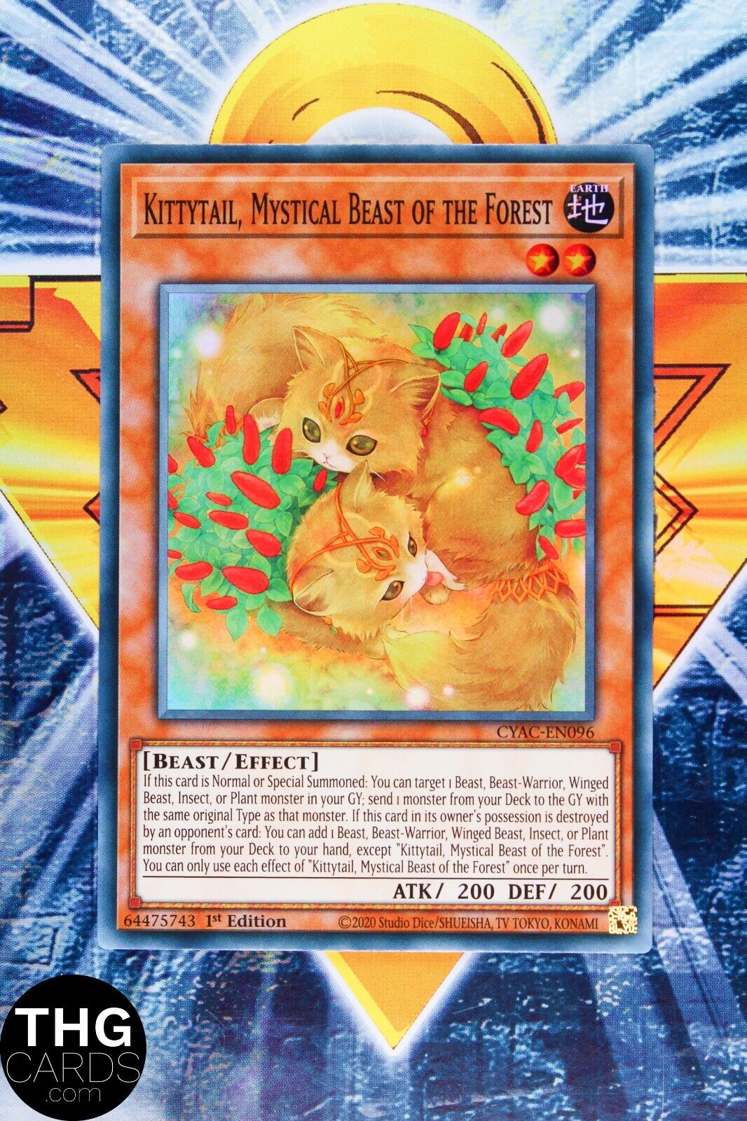Kittytail Mystical Beast of the Forest CYAC-EN096 Super Rare Yugioh Card Playset