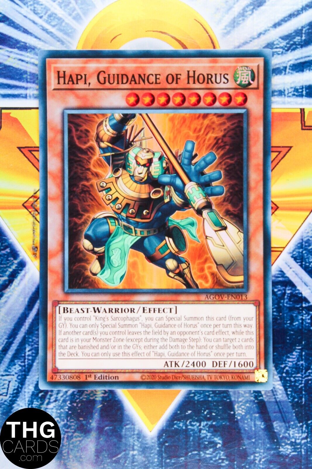 Hapi, Guidance of Horus AGOV-EN013 1st Edition Super Rare Yugioh Card