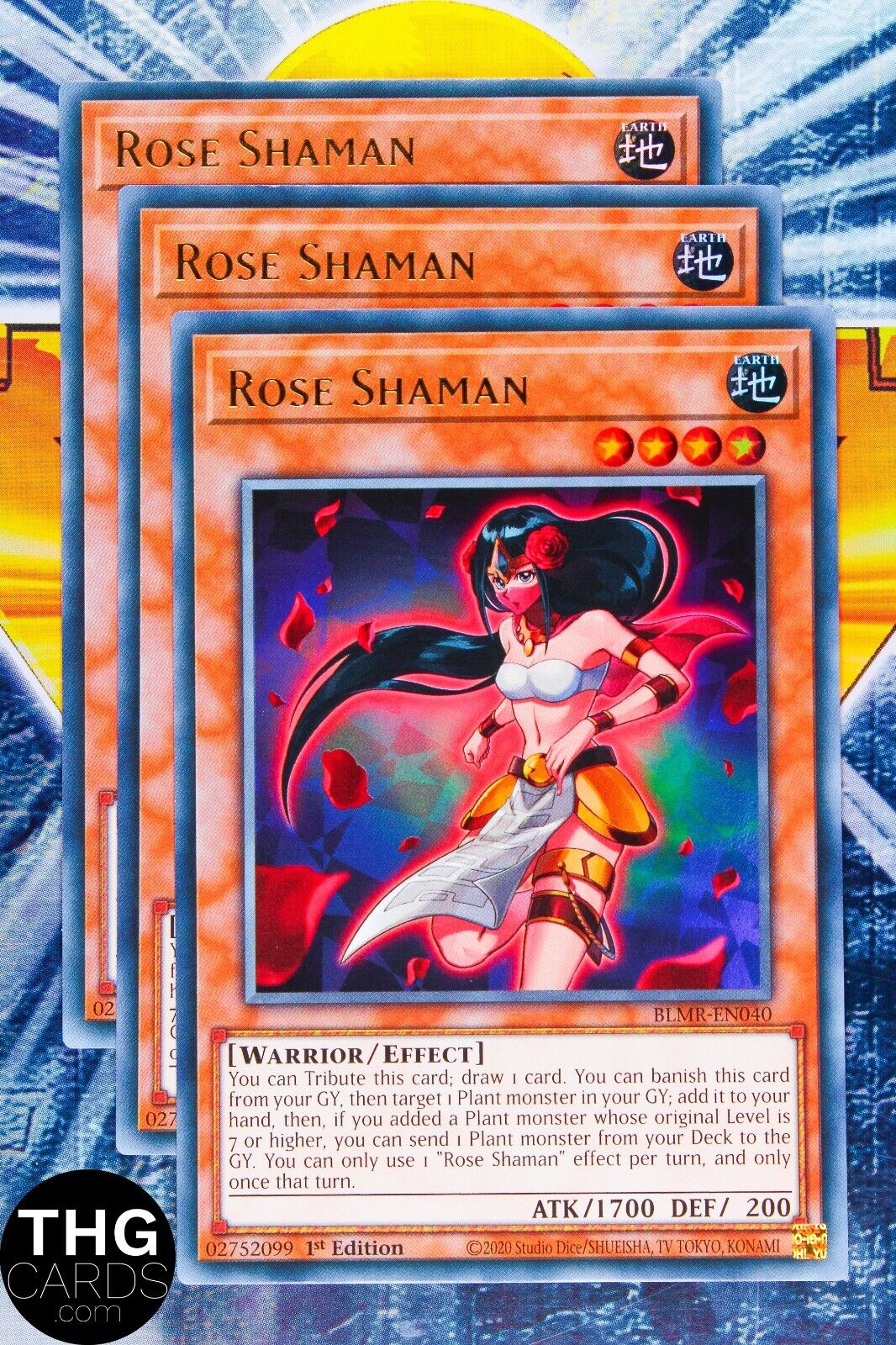 Rose Shaman BLMR-EN040 1st Ed Ultra Rare Yugioh Card Playset