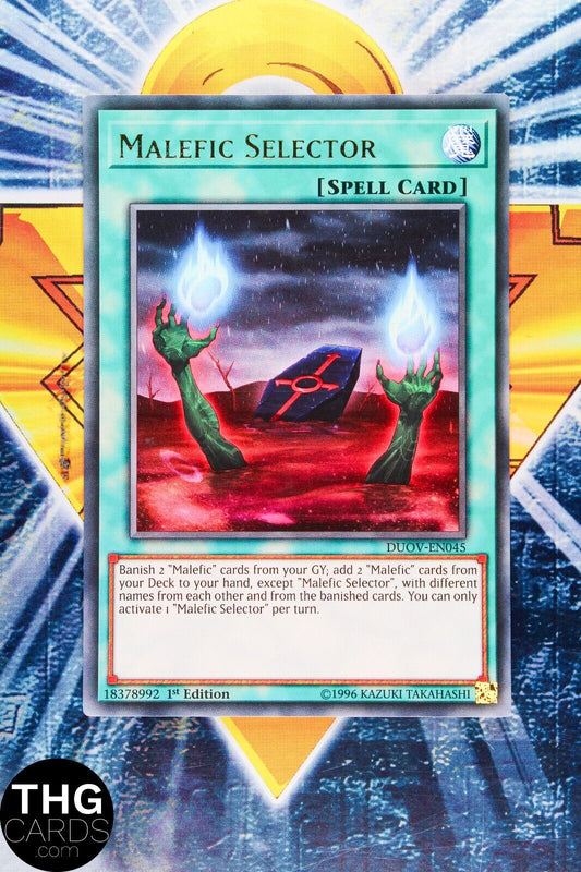 Malefic Selector DUOV-EN045 1st Edition Ultra Rare Yugioh Card