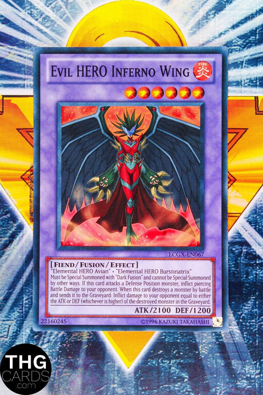 Evil Hero Inferno Wing LCGX-EN067 Super Rare Yugioh Card