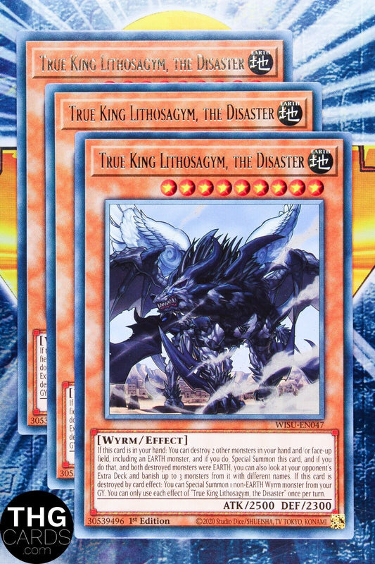 True King Lithosagym, the Disaster WISU-EN047 1st Ed Rare Yugioh Card Playset