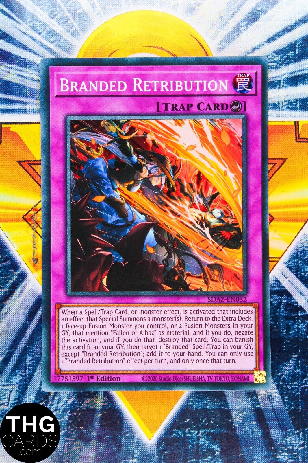 Branded Retribution SDAZ-EN032 1st Edition Super Rare Yugioh Card