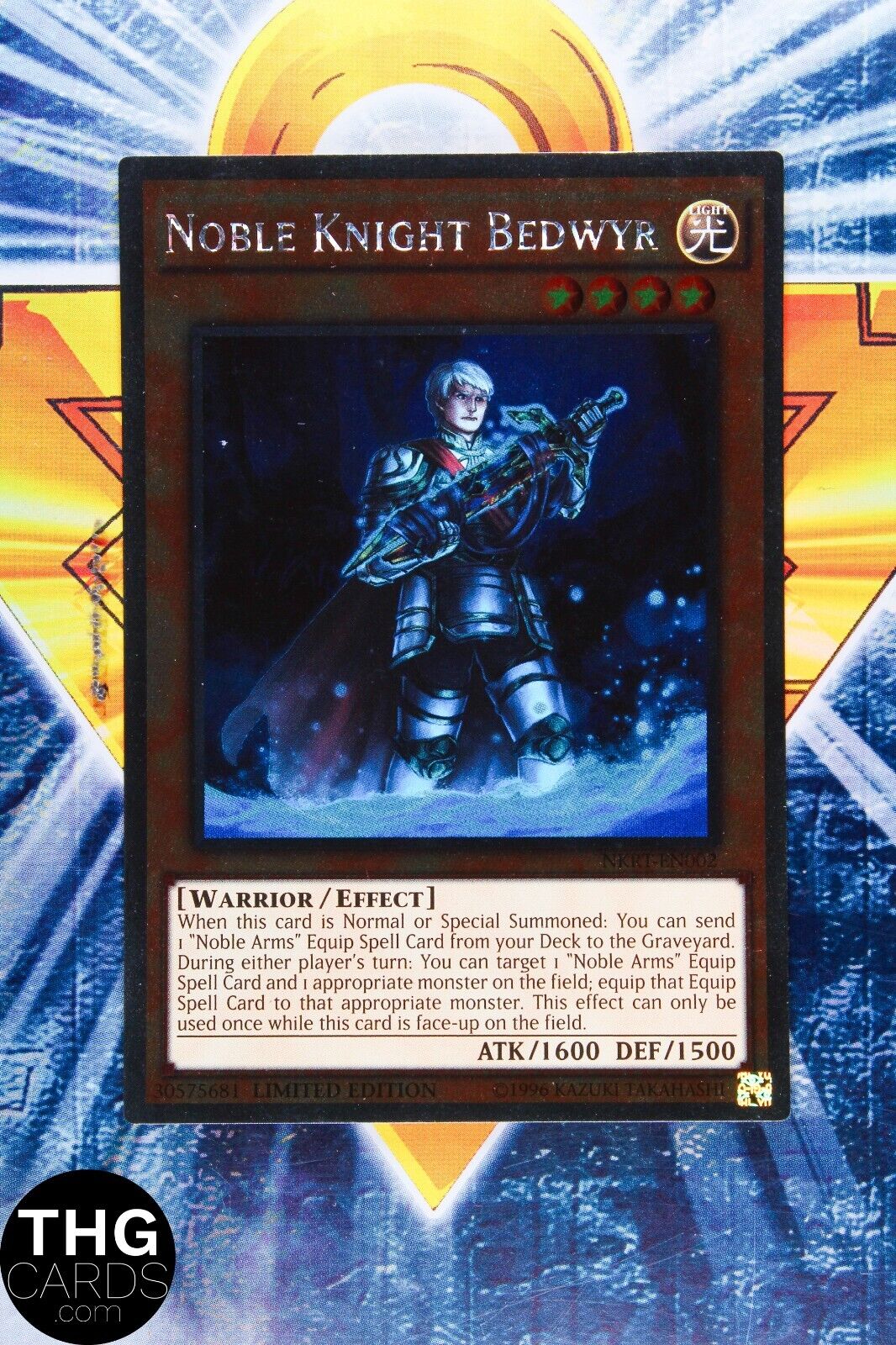 Noble Knight Bedwyr NKRT-EN002 Platinum Ultra Rare Yugioh Card