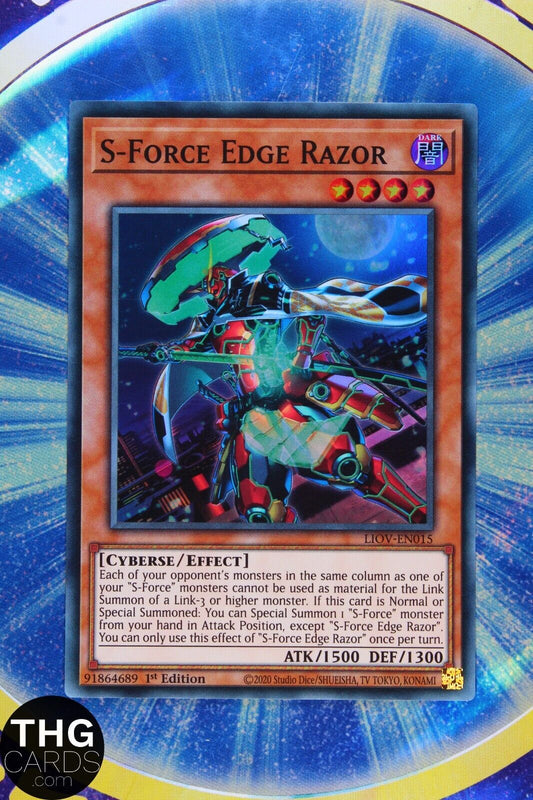 S-Force Edge Razor LIOV-EN023 1st Edition Secret Rare Yugioh Card