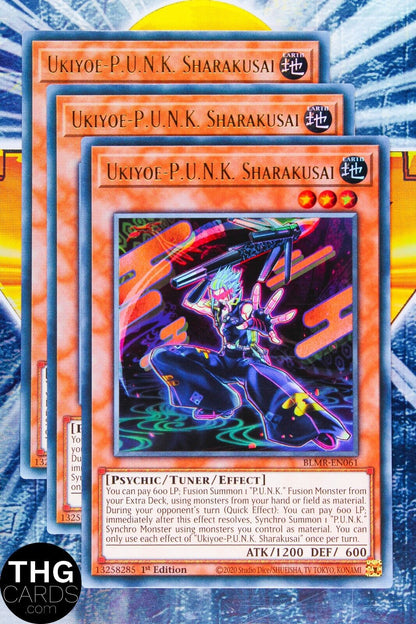 Ukiyoe-P.U.N.K. Sharakusai BLMR-EN061 1st Edition Ultra Rare Yugioh Card Playset