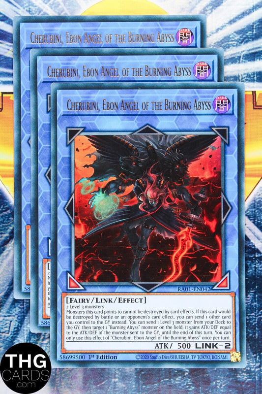 Cherubini, Ebon Angel of the Burning Abyss RA01-EN042 Ultra Rare Card Playset