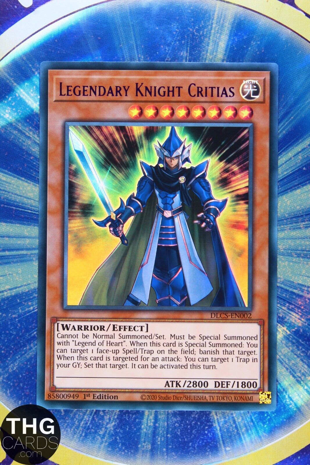 Legendary Knight Critias DLCS-EN002 1st Edition Purple Ultra Rare Yugioh Card
