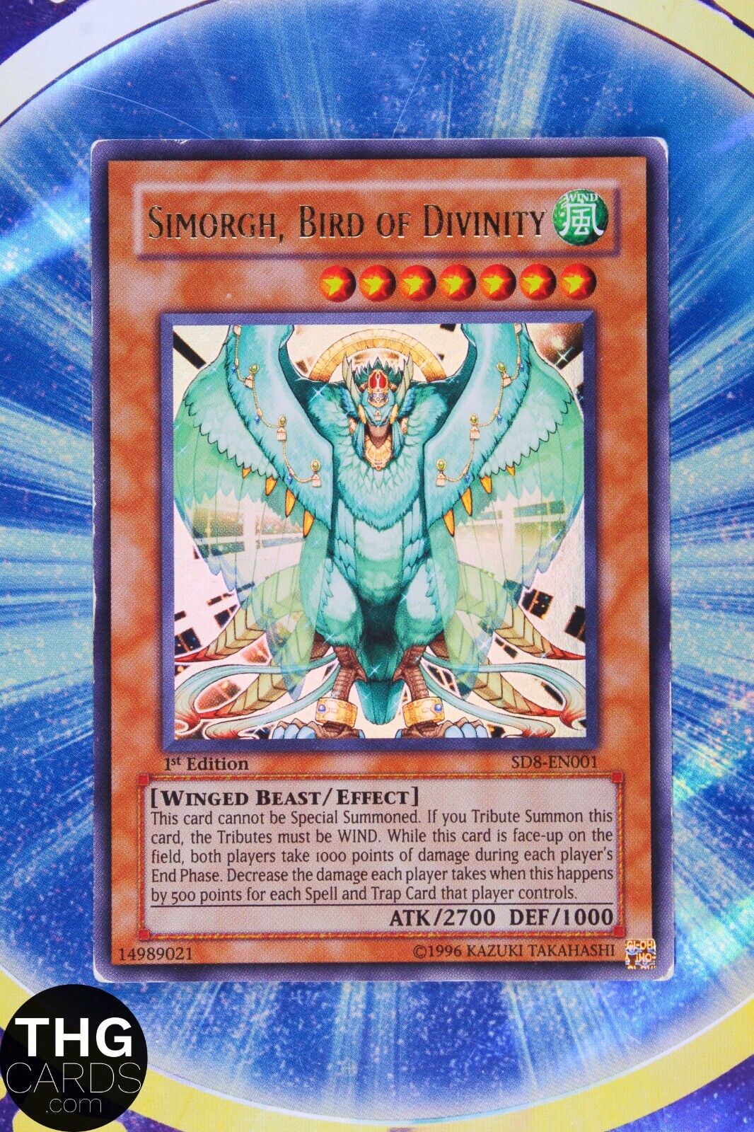 Simorgh, Bird of Divinity SD8-EN001 1st Edition Ultra Rare Yugioh Card 2